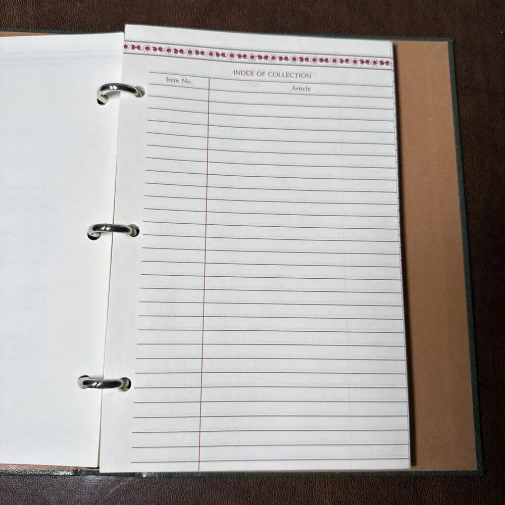 Vintage Caspari Collectors Journal Log Book 3 Ring Binder 1985 NEW No Writing